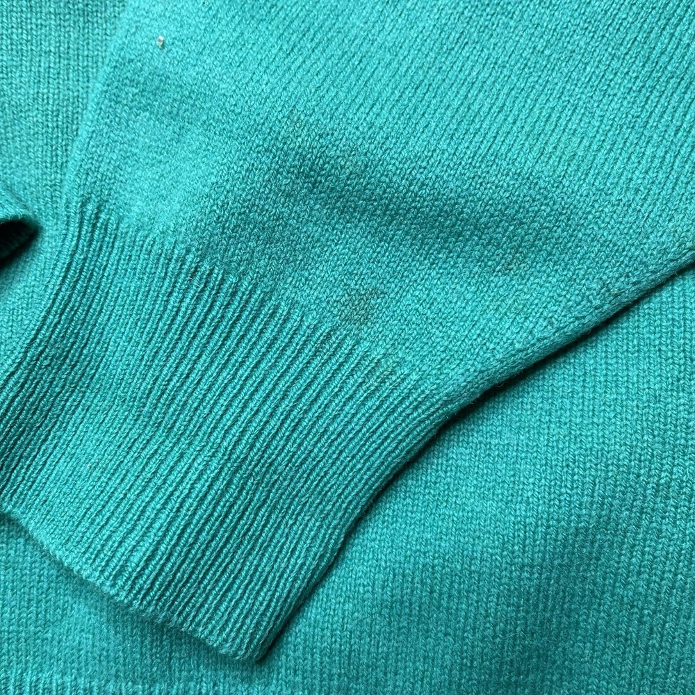 Alan Paine Mens 100% Lambswool V-Neck Sweater Green Mens Size XLEngland - Picture 3 of 11